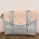 Sac à main 'Mini apolline' Rose poudré & Argenté - Léa Toni