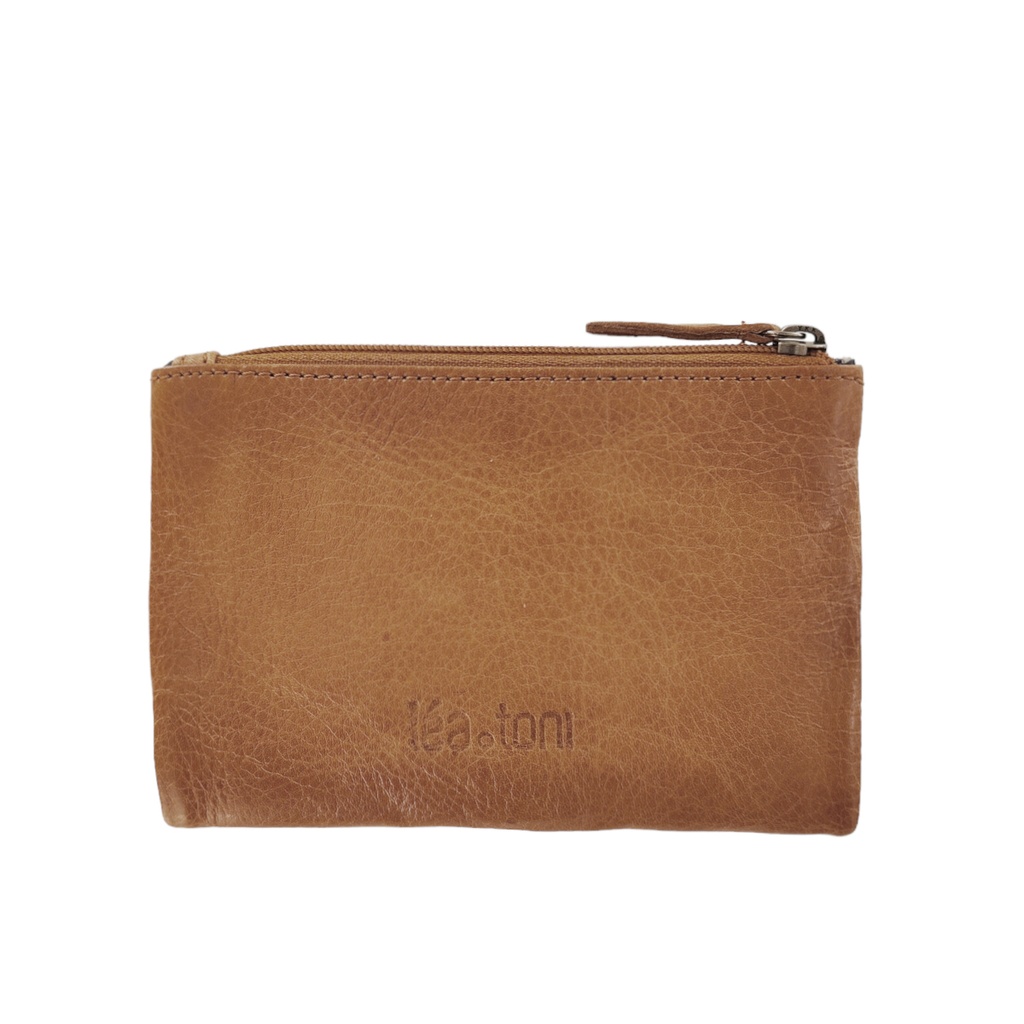 Portefeuille 'Zoé' Cognac - Léa Toni