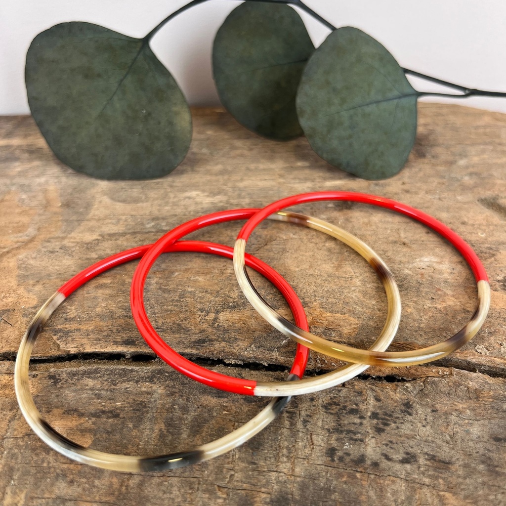 Jonc - Rouge - Small - Corne de buffle & laque - Soyang