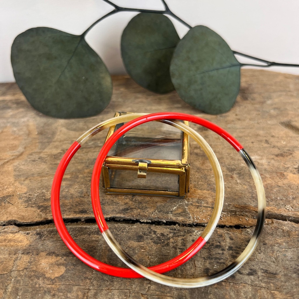 Jonc - Rouge - Medium - Corne de buffle & laque - Soyang