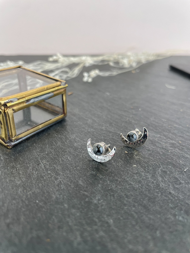 Puces d'Oreilles Argent 925 - Quartz [1774]
