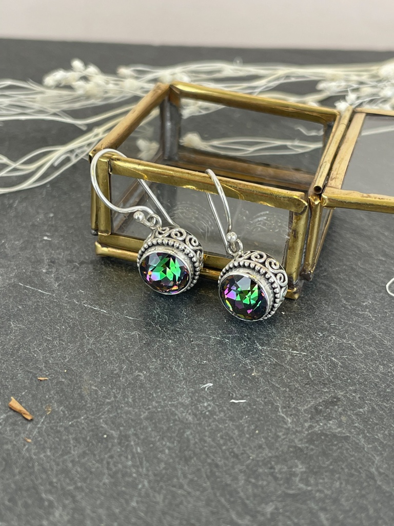Boucles d'oreilles Argent 925 - Quartz [1780]
