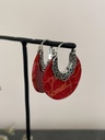 Boucles d'oreilles Argent 925 - Corail [1804]