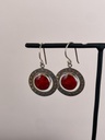 Boucles d'oreilles Argent 925 - Corail [1807]