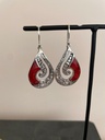 Boucles d'oreilles Argent 925 - Corail [1808]