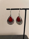 Boucles d'oreilles Argent 925 - Corail [1809]
