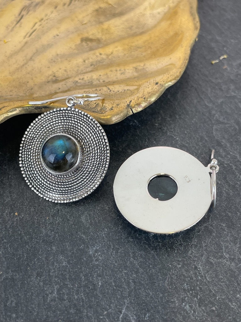 Boucles d'oreilles Argent 925 - Labradorite [1815]