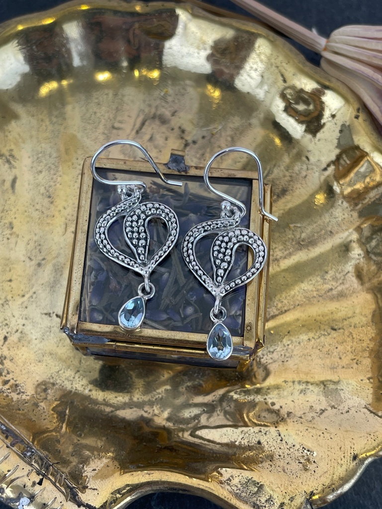 Boucles d'oreilles Argent 925 - Topaze [1825]