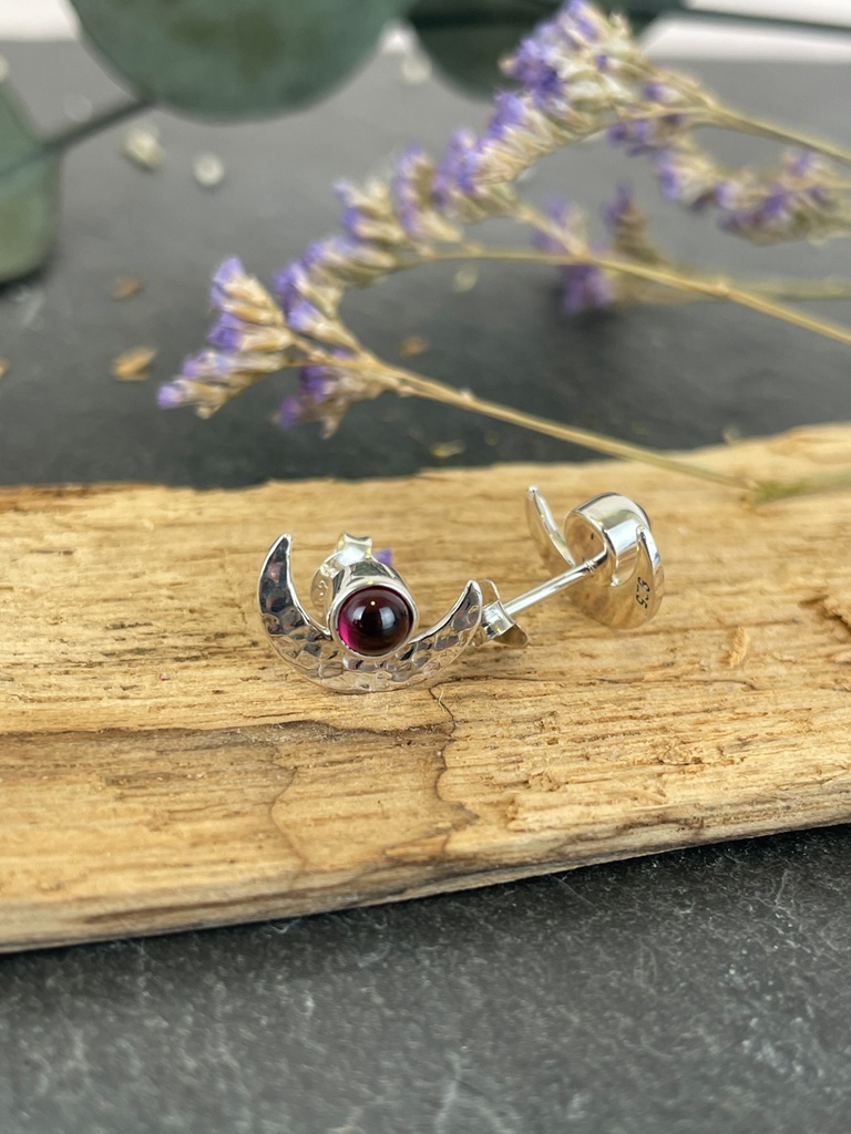 Puces d'Oreilles Argent 925 - Grenat [1834]