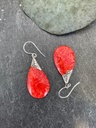 Boucles d'oreilles Argent 925 - Corail [1900]