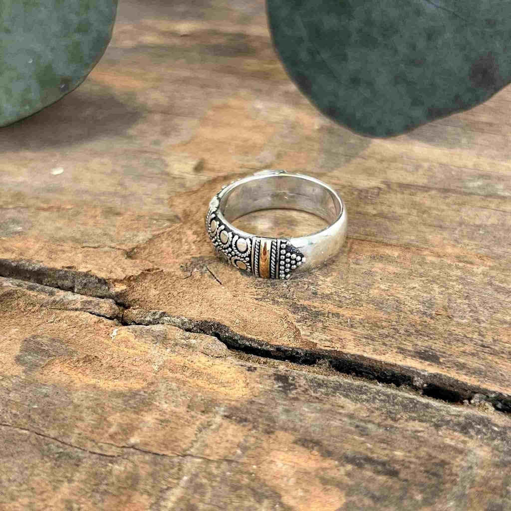 Bague Argent 925 & Plaqué Or [3235]