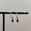 Boucles d'oreilles 'Baeus' - Plaqué Or - Lapis Lazuli - Muja Juma