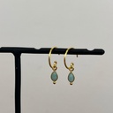 Boucles d'oreilles 'Baeus' - Plaqué Or - Amazonite - Muja Juma