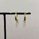 Boucles d'oreilles - Plaqué Or - Opale rose - Muja Juma
