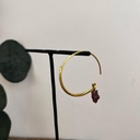 Boucles d'oreilles - Plaqué Or - Rubis - Muja Juma