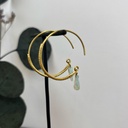 Boucles d'oreilles - Plaqué Or - Opale Blanche - Muja Juma