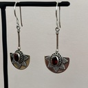 Boucles d'oreilles Argent 925 - Grenat [1921]