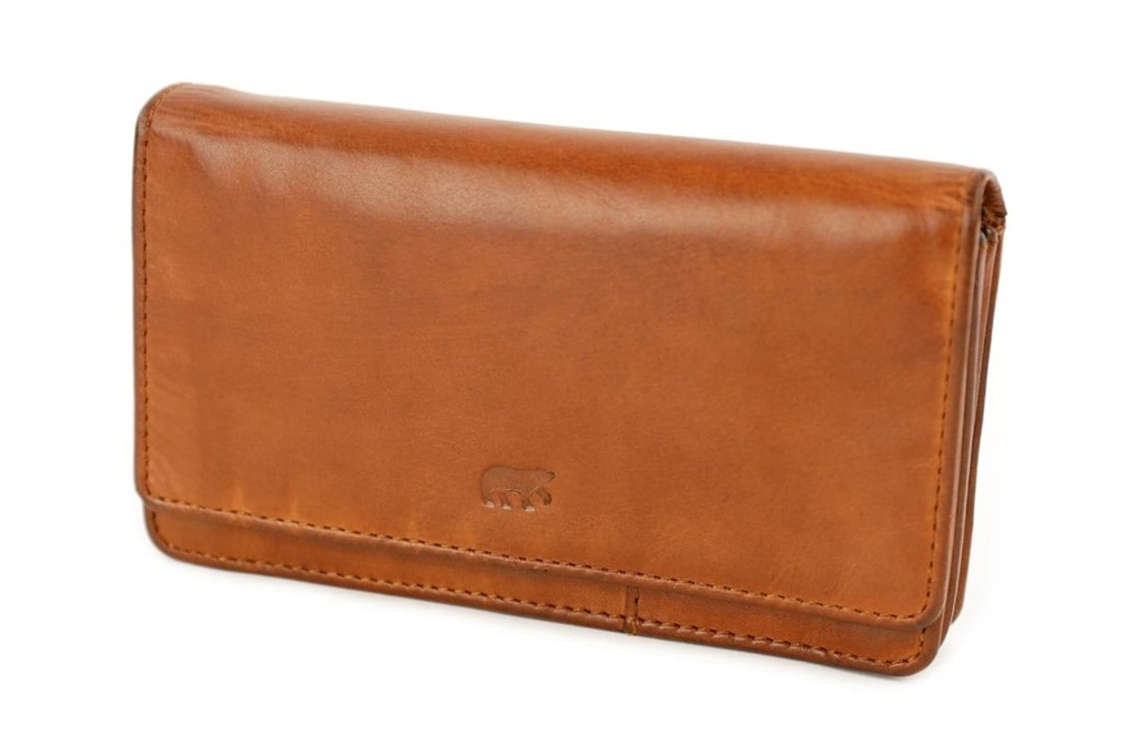 Portefeuille 'Emma' Cognac - Cuir - Bear Design