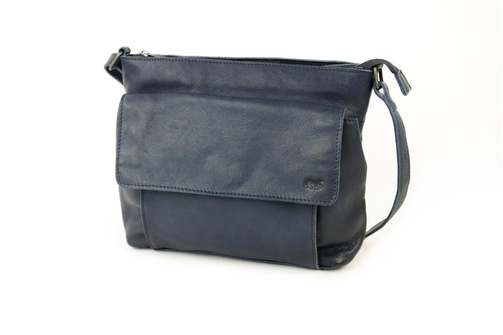 Sac à Main 'Rai' Bleu Marine - Cuir - Bear Design