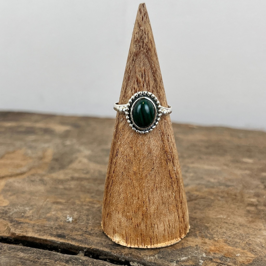 Bague Argent 925 - Malachite [3371]