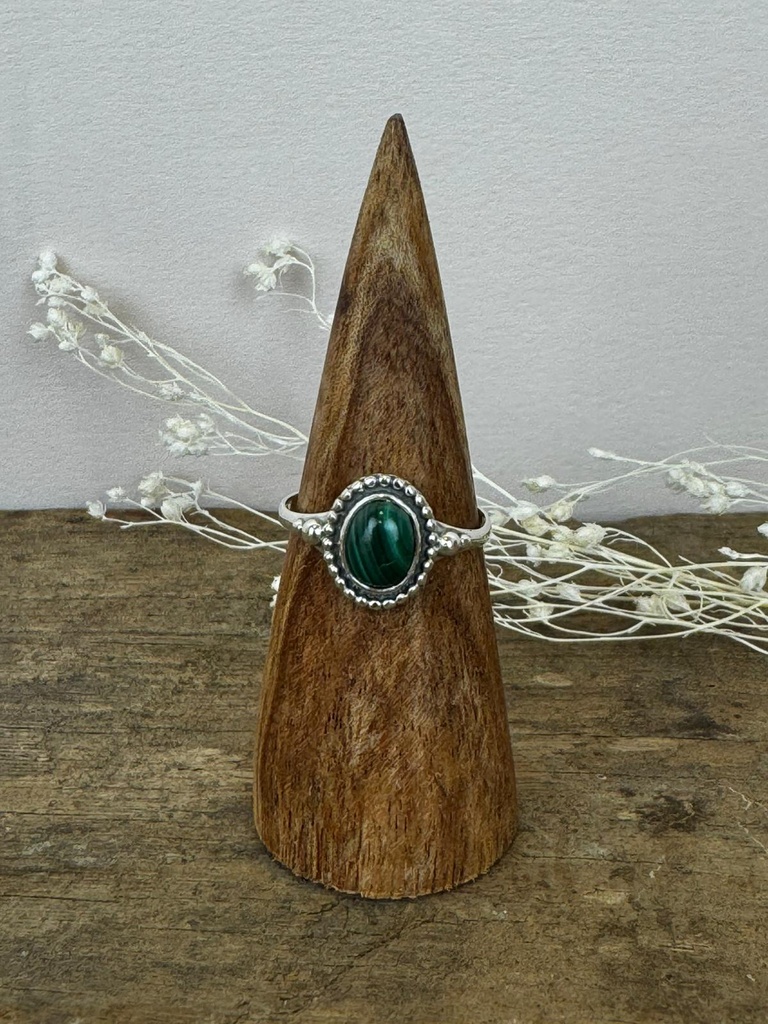 Bague Argent 925 - Malachite [3430]