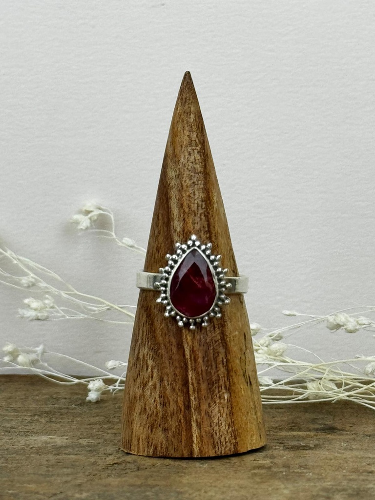 Bague Argent 925 - Rubis [3445]