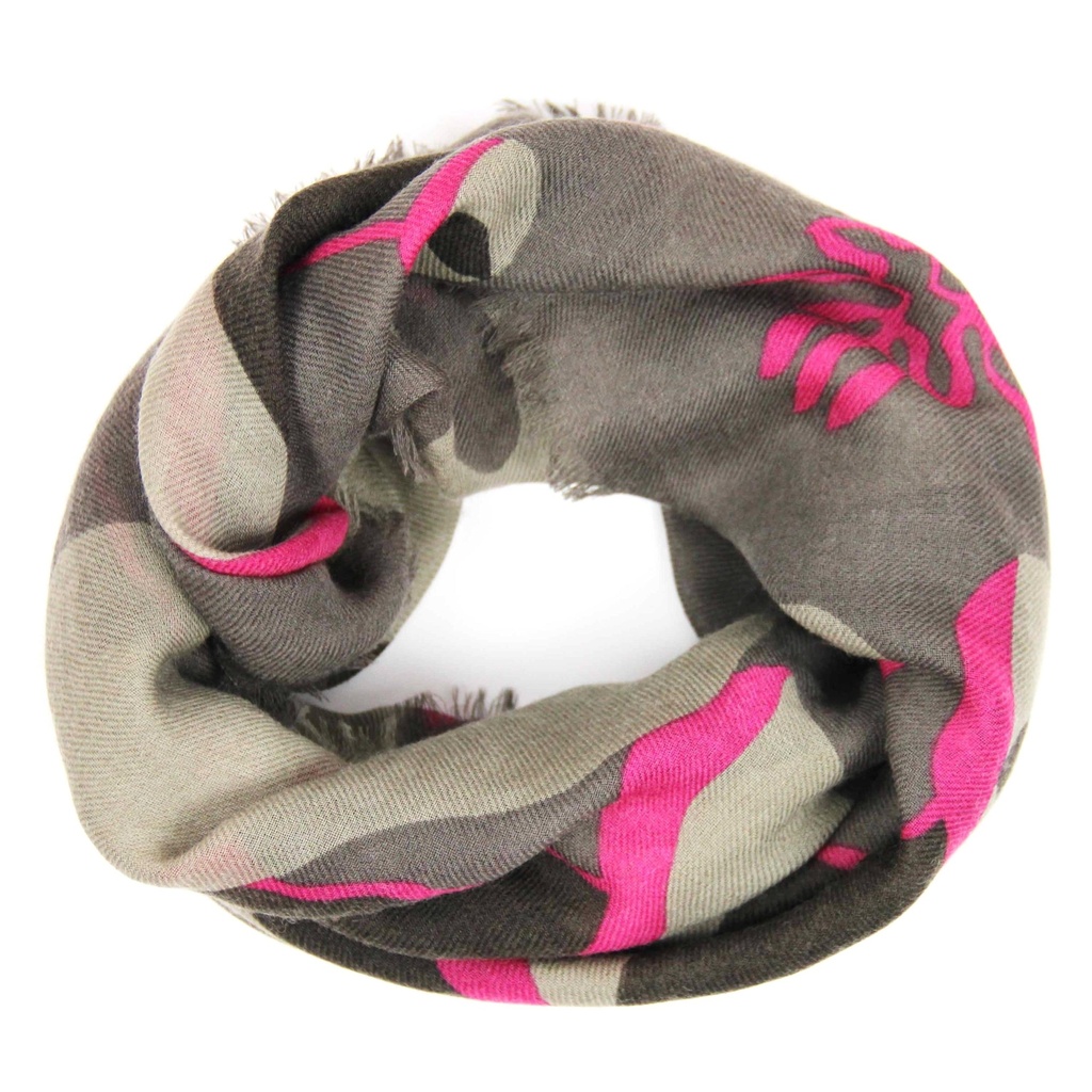 [LBV-0061] Carré de Laine 'Abysse' Fuchsia - Les Belles Vagabondes