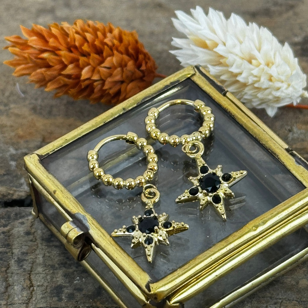 Boucles d'oreilles 'Sian' - Acier - By Garance