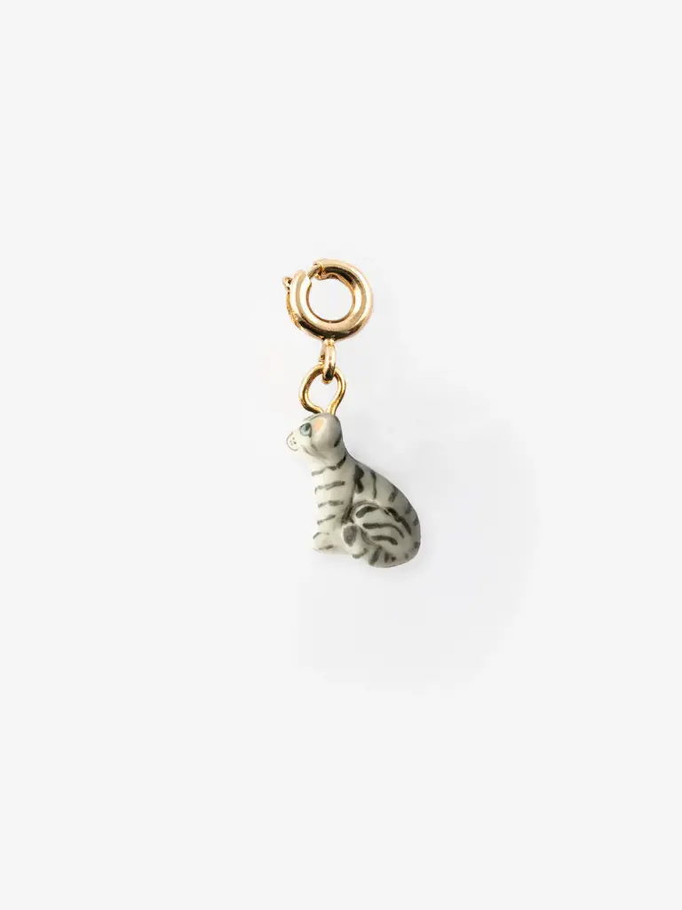 Pendentif 'Chat Gris Tigré' - Nach