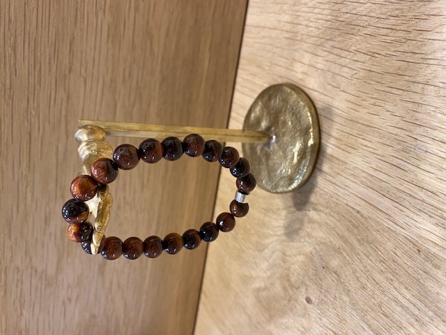 Bracelet Pierres 8mm Small Œil de Tigre Rouge - D'Oz Homme