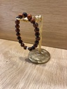 Bracelet Pierres 8mm Small Œil de Tigre Rouge - D'Oz Homme