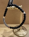 Bracelet Perles Céramiques 6mm Médium Perles Argent 925 - D'Oz Homme