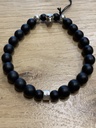 Bracelet Perles Céramiques 6 mm Médium Argent 925