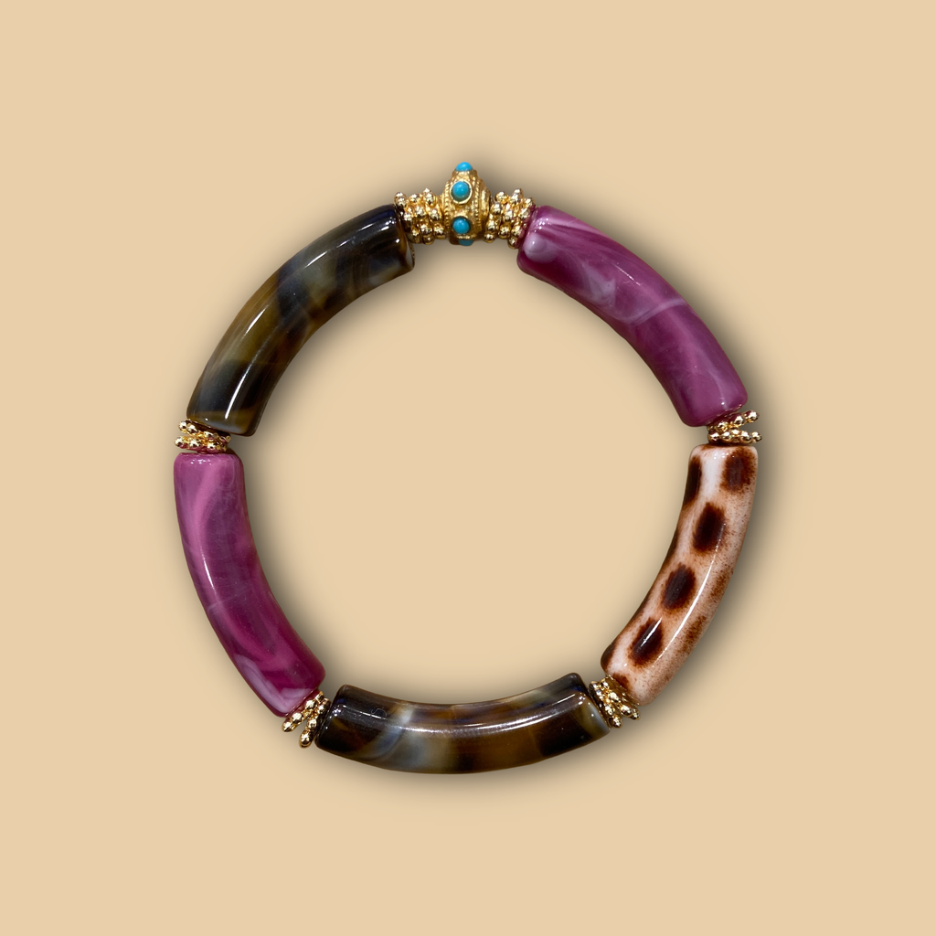 Bracelet 'Brown' – Grenat – Juhu