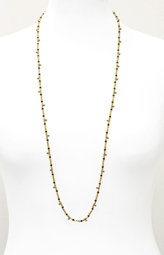 Sautoir 'Tara' - Laiton & Perles en Céramique - Laiton & Doré - Nataraj