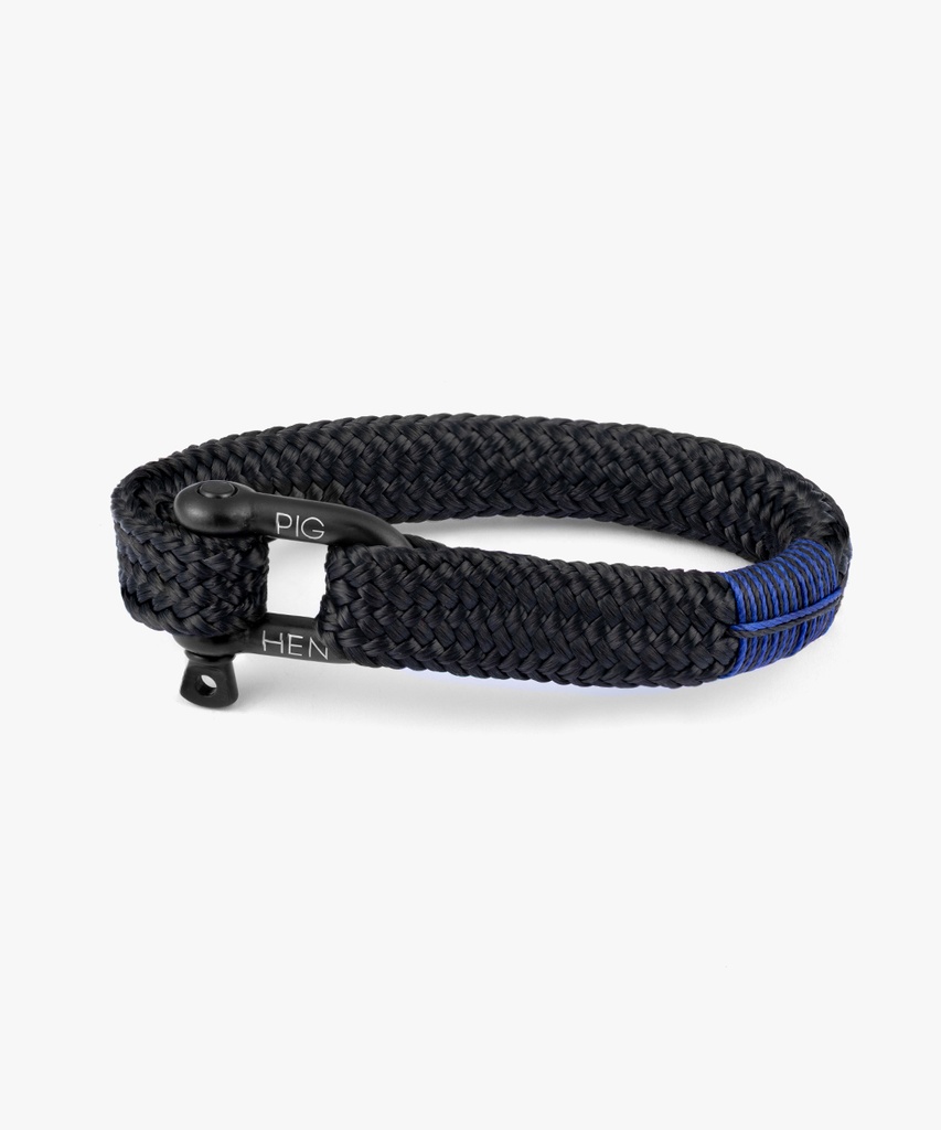 [PIG-P21-90000-SM] Bracelet 'Gorgeous George – Black | Black' – S/M – Pig & Hen
