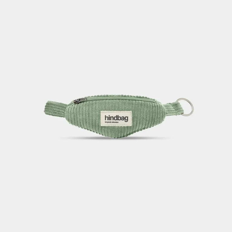[HIND-7HINDCOME_VEL_VE] Porte-clés 'Côme' – Velours vert d'eau – Hindbag