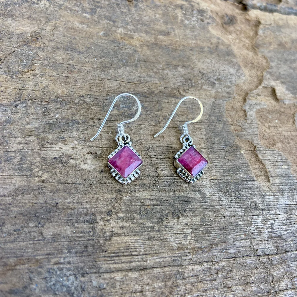 Boucles d'oreilles – Argent 925 – Rubis [2030]