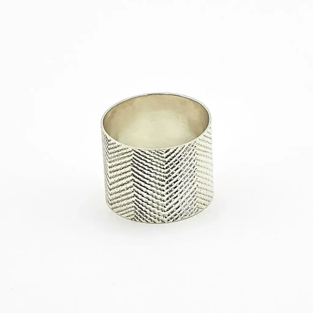 Bague 'Large' – Argent – Ombre Claire