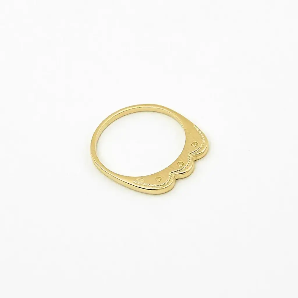 Bague 'Vermeil' – Argent plaqué or – Ombre Claire