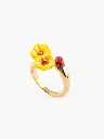 Bague 'Hibiscus et Coccinelle' – Nach