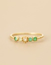 Bague 'Caterpillar' – Plaqué Or – Amazonite – Muja Juma