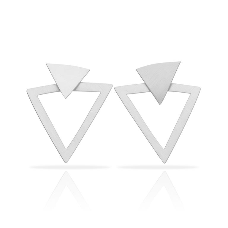 [RAS-3101012] Boucles d'oreilles 'Bau' – Laiton plaqué argent – RAS