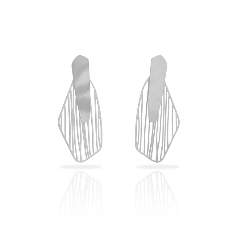 [RAS-3109002] Boucles d'oreilles 'Lumen' – Laiton plaqué argent – RAS
