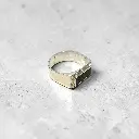 Bague 'Nour' – Argent 999 & bois d'ébène – Ombre Claire