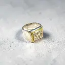 Bague 'François' – Argent 999 & bronze – Ombre Claire