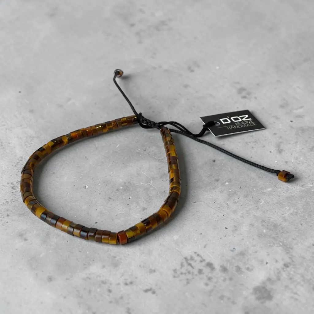 Bracelet – Perles heishi – Ajustable – D'Oz Homme