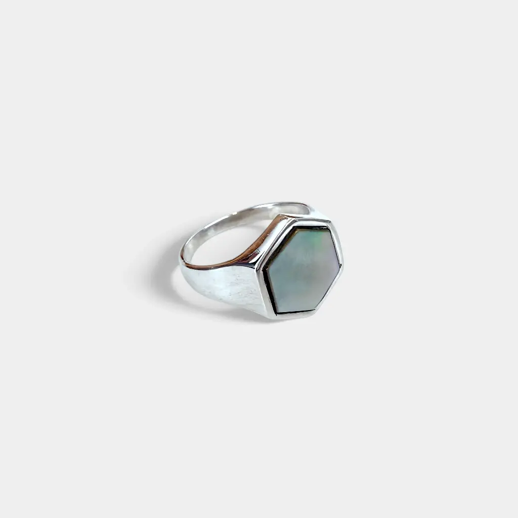 [BAAR-3635-60] Bague – Argent 925 – Nacre – Taille 60 [3635]