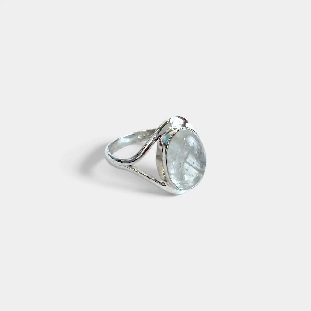 [BAAR-3639-53] Bague – Argent 925 – Pierre de Lune – Taille 53 [3639]