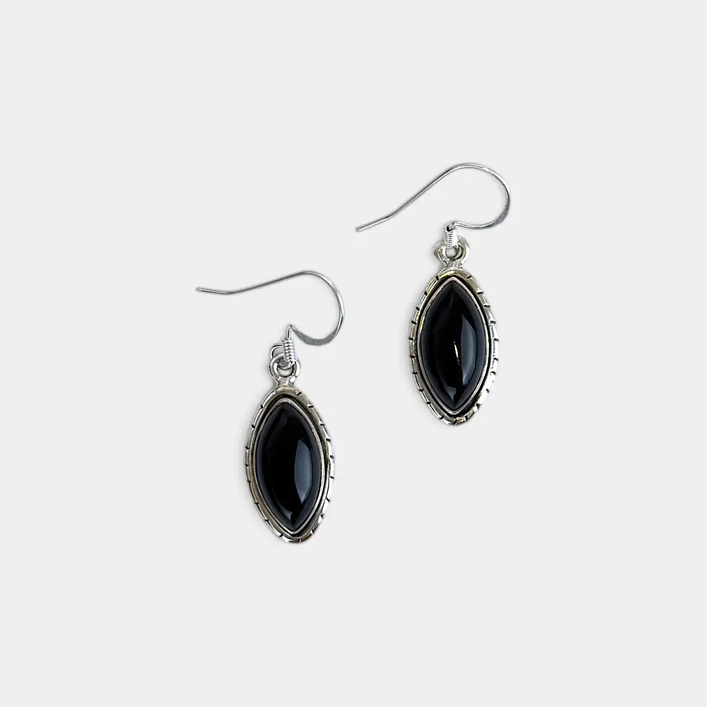 [BOAR-2082] Boucles d'oreilles – Argent 925 – Onyx [2082]